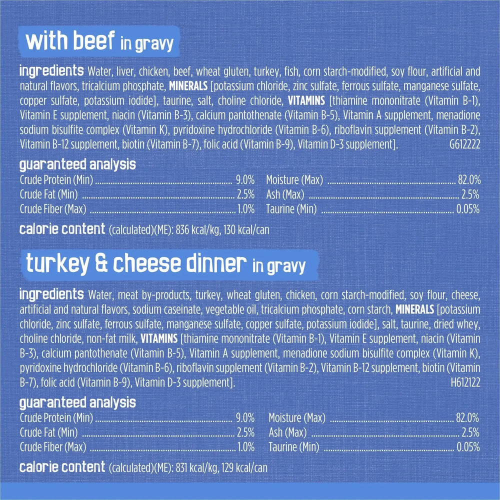 Purina Friskies Shreds Gravy Variety Pack, Wet Cat Food, 5.5 oz Cans - USA MEGA SHOP