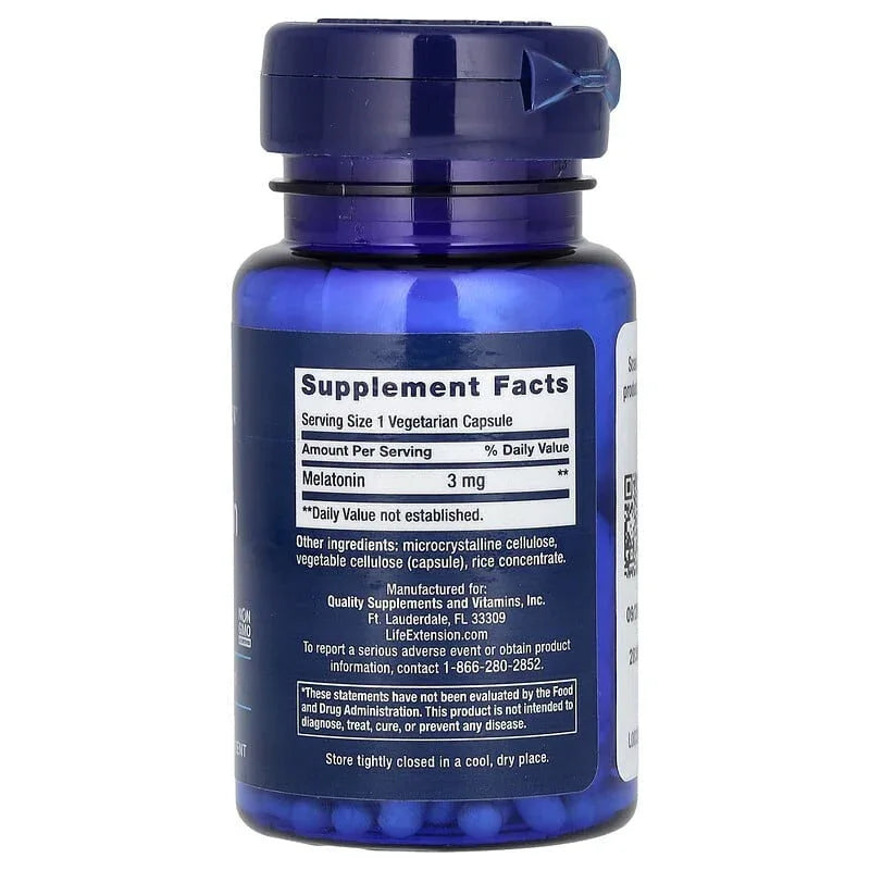 Life Extension, Melatonin, 60 Capsules - USA MEGA SHOP