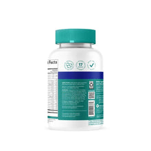 SmartyPants Prenatal multivitamin bottle with teal cap, back supplement facts panel