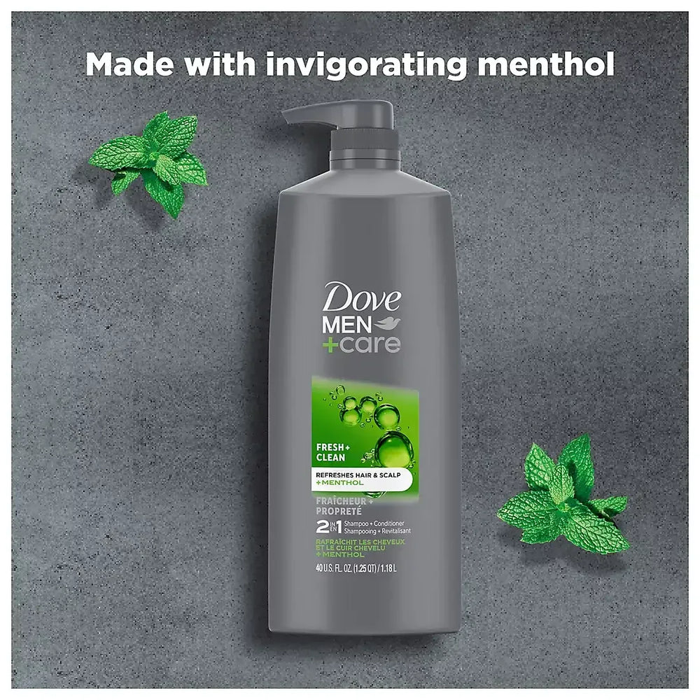 Dove Men+Care Fortifying 2-in-1 Shampoo and Conditioner, 40 oz. - USA MEGA SHOP