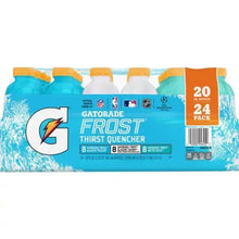 Gatorade Frost Thirst Quencher beverage carton with Gatorade logo and 20/24 pack badge