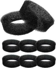 Set of replacement cat water fountain filters: black foam sponge rings