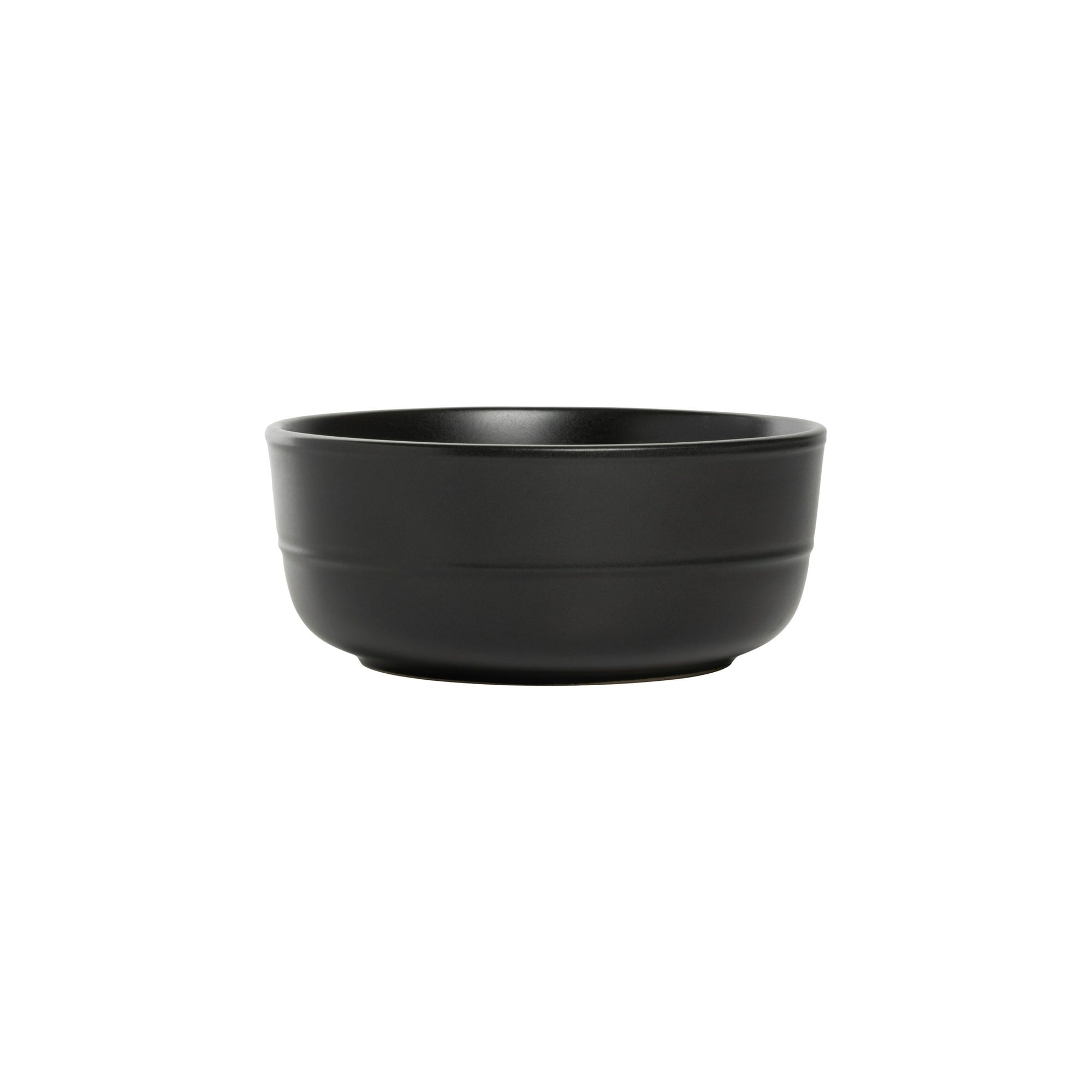 10 Strawberry Street Double Line 6.25"/24 oz Round Cereal Bowl, Set of 6, Matte Black