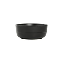 Matte black soup bowl with smooth matte finish and rounded sides