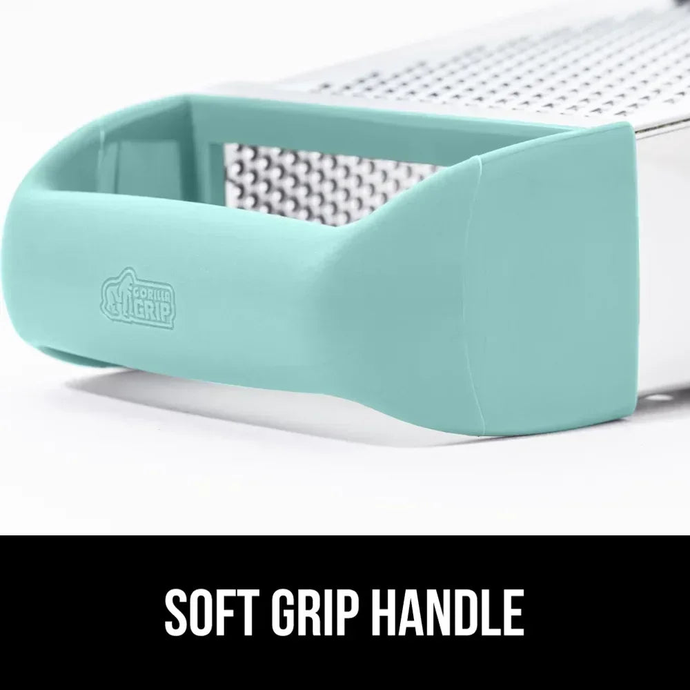 GORILLA GRIP Cheese Grater, BPA Free Stainless Steel Box Graters, Cheeses and Veggie Shredder - USA MEGA SHOP