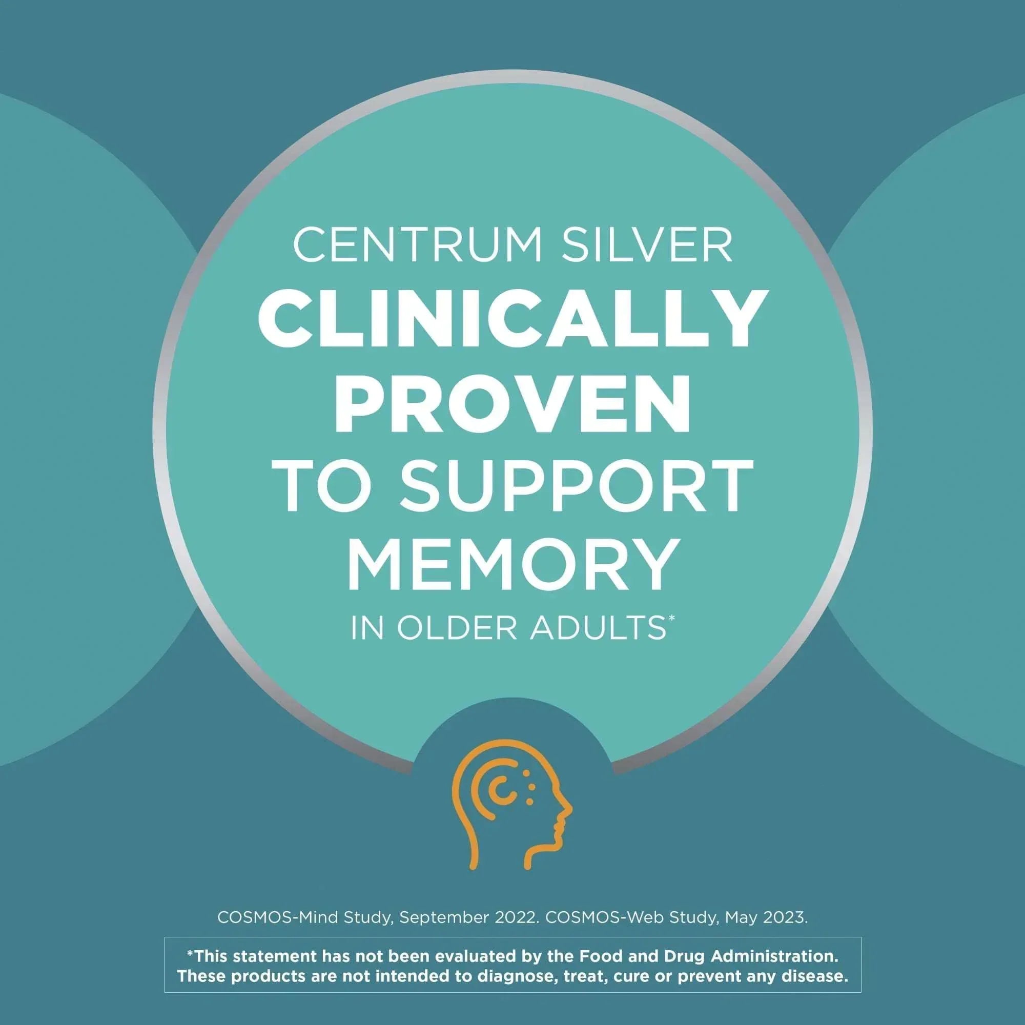 Centrum Silver Adults 50 Plus Multivitamin with Vitamins C, D, and E, 125 Count