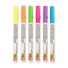Neon acrylic markers set of 6 with 1.2mm fine tips, upright in bright colors