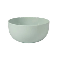 Green melamine bowl, empty, round with glossy interior