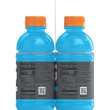Cool Blue sports drink bottle back label with nutrition facts panel