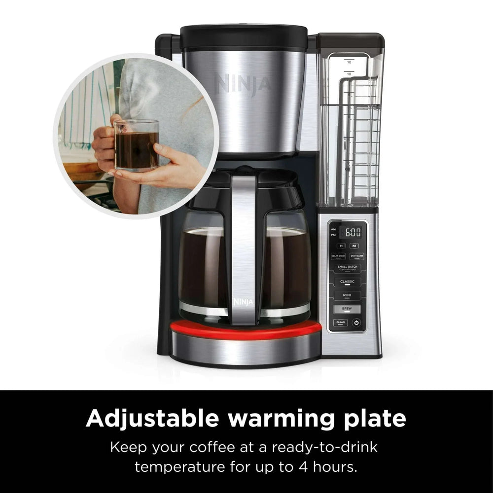 Ninja 12-Cup Programmable Coffee Brewer, 2 Brew Styles, Adjustable Warm Plate, 60oz Water Reservoir, Black/Stainless Steel, CE250 - USA MEGA SHOP