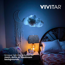 Hanging cloud-shaped RGB LED light with multicolor glow