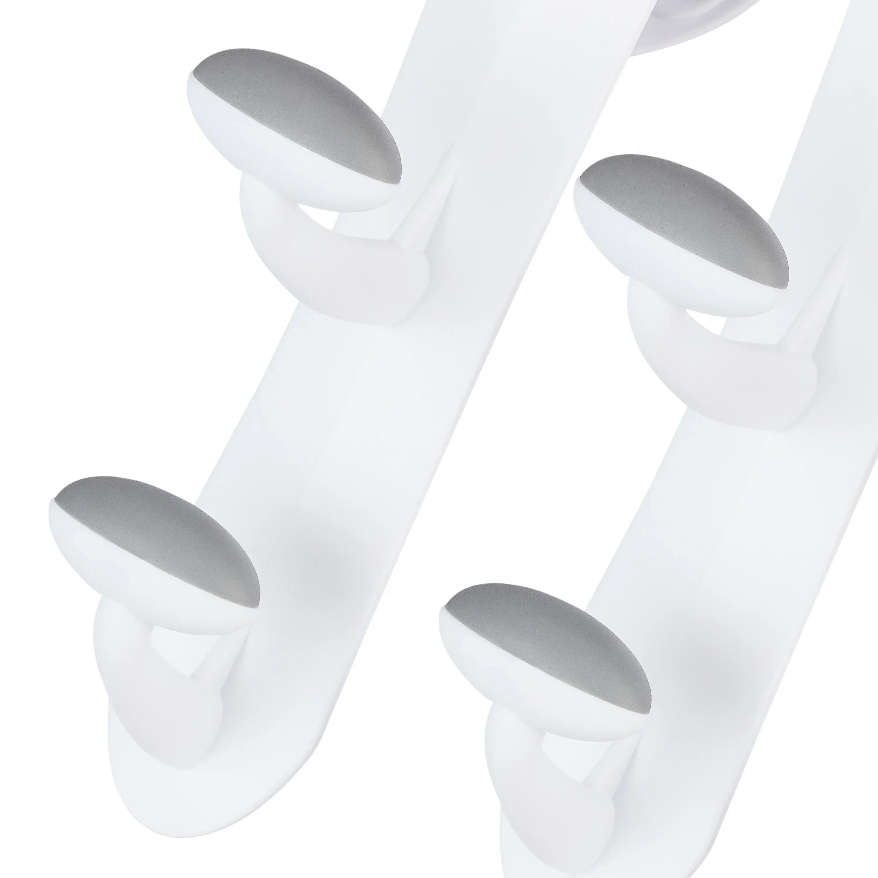 Mainstays White Over the Door Rubber Grip Hooks for Closet and Bathroom Storage, 2 Pack