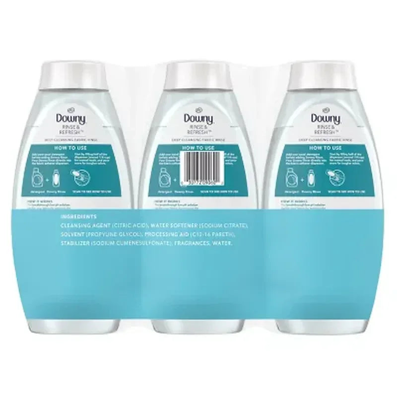 Downy Rinse & Refresh Laundry Odor Remover and Fabric Softener, Cool Cotton, (3 Pk., 76.5 Fl. Oz.)