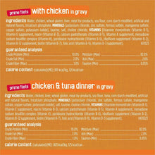 Chicken Lovers wet cat food ingredients and guaranteed analysis label