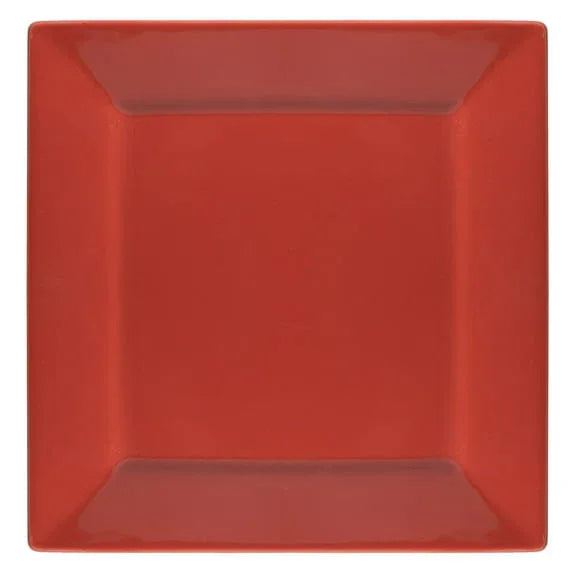 10 Strawberry Street Nova Square 16-Piece Stoneware Dinnerware Set, Red