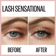 Mascara-brushed eyelashes shown before and after application
