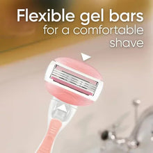 Razor cartridge head with pink gel bars
