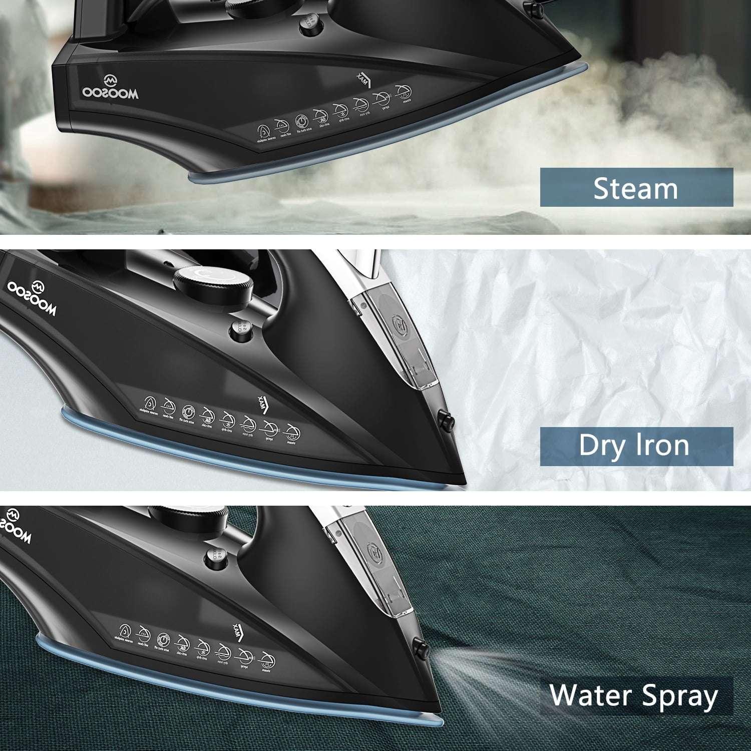 Moosoo Steam Iron 1800W Dry Iron Lightweight Anti-drip Iron with Auto-Off, ST1800 - USA MEGA SHOP
