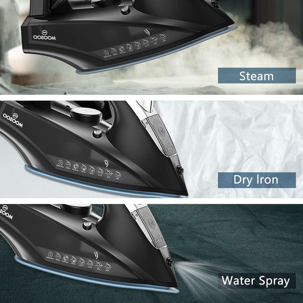 Moosoo Steam Iron 1800W Dry Iron Lightweight Anti-drip Iron with Auto-Off, ST1800 - USA MEGA SHOP