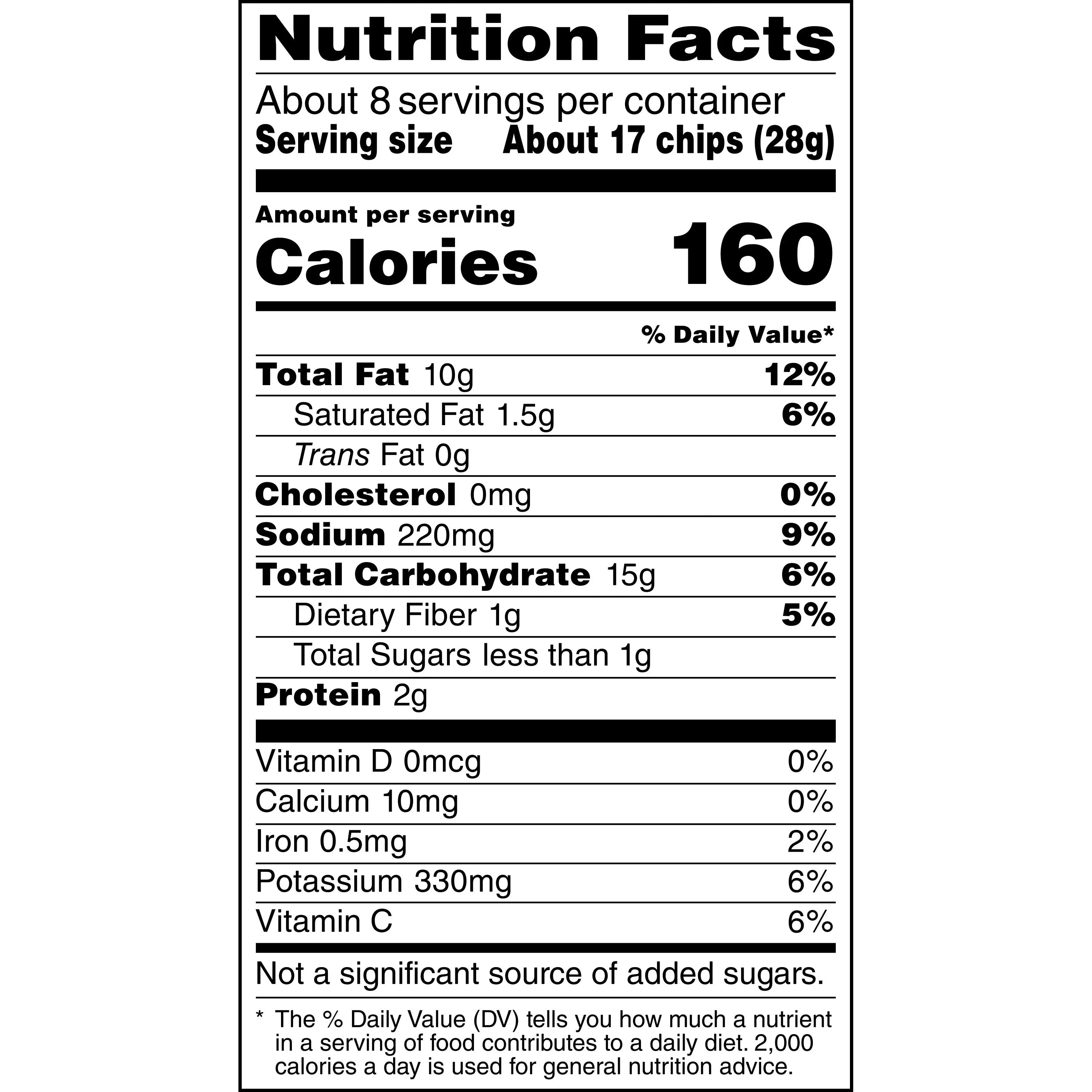 Lay's Potato Chips Salt & Vinegar Snack Chips, 7.75 Ounce Bag