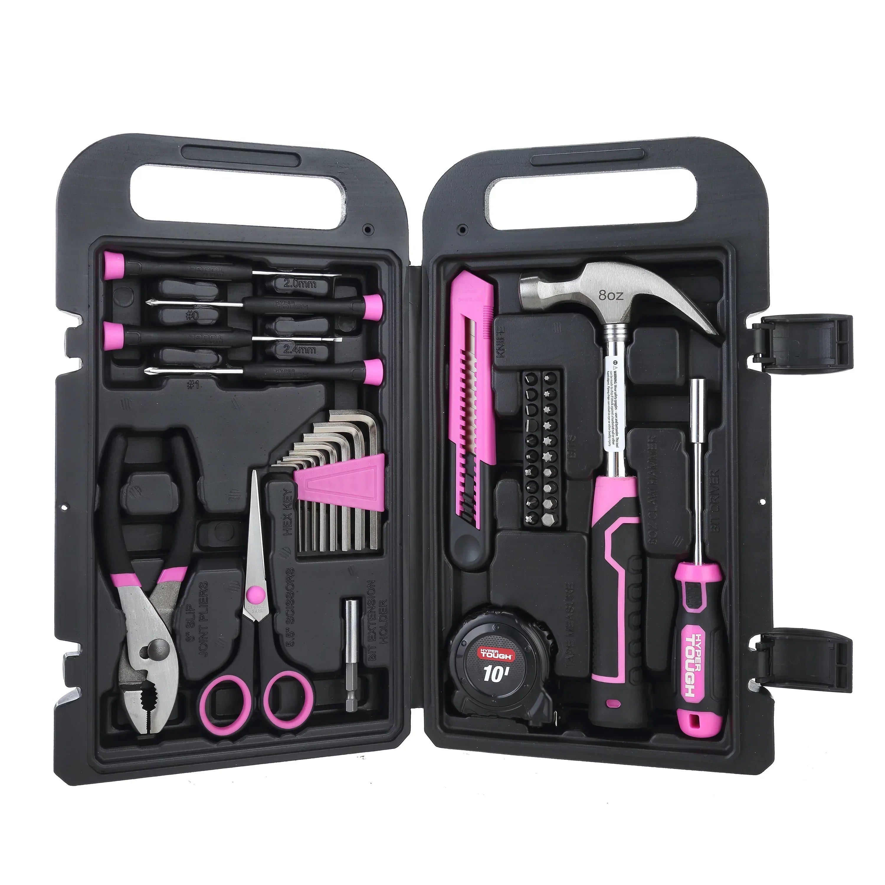 Hyper Tough Pink 40-Piece Household Tool Kit