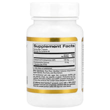 Supplement Facts label on CoQ10 with PQQ bottle, 60 veggie capsules