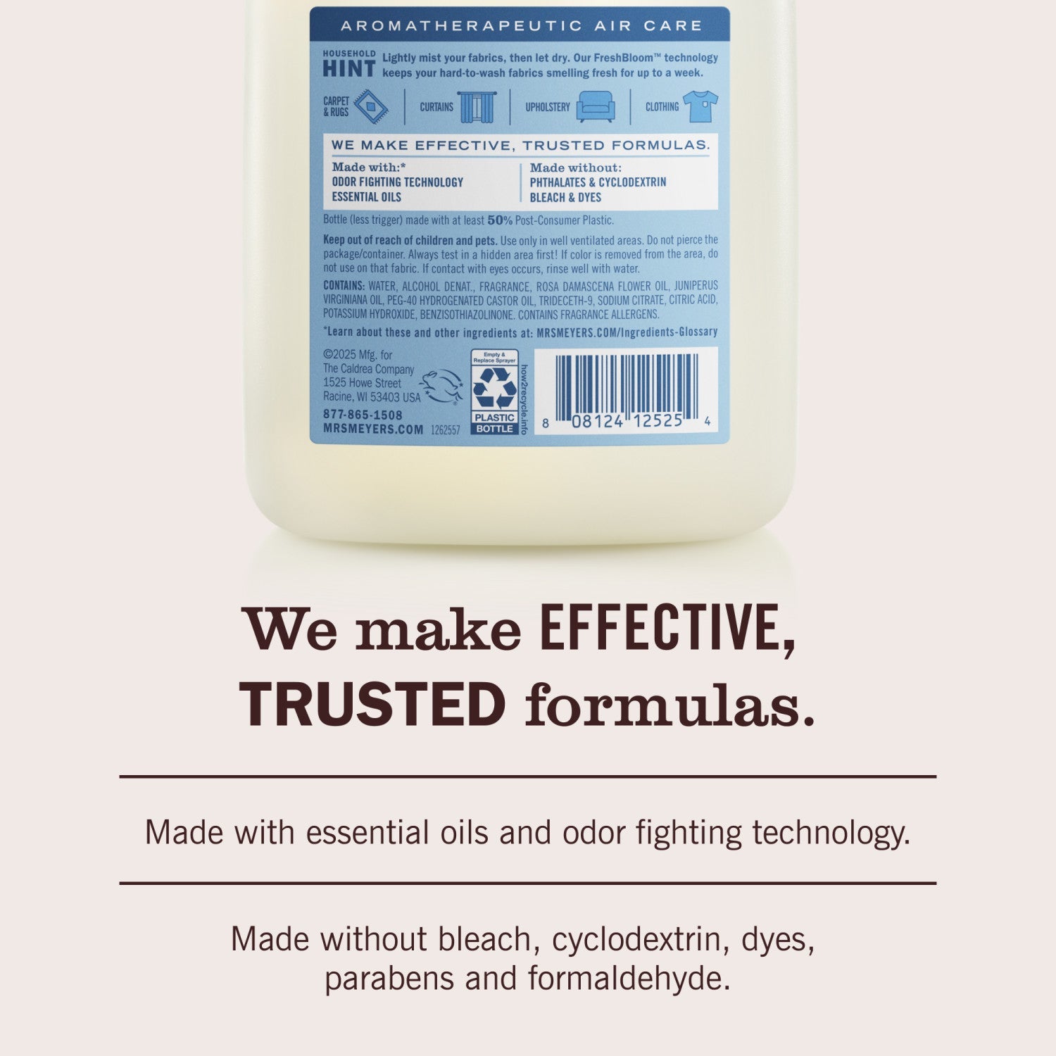Mrs. Meyer’s Clean Day Fabric Freshener, Rain Water Scent, 20 fl oz