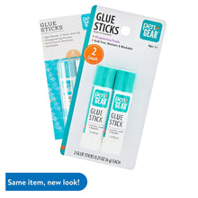 Pen+Gear glue stick multipack with two teal-capped sticks, purple disappearing formula