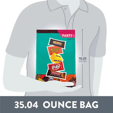 Assorted snack-size candy bag size graphic: 35.04 oz