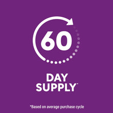 60-day supply badge with circular arrow and dotted trail