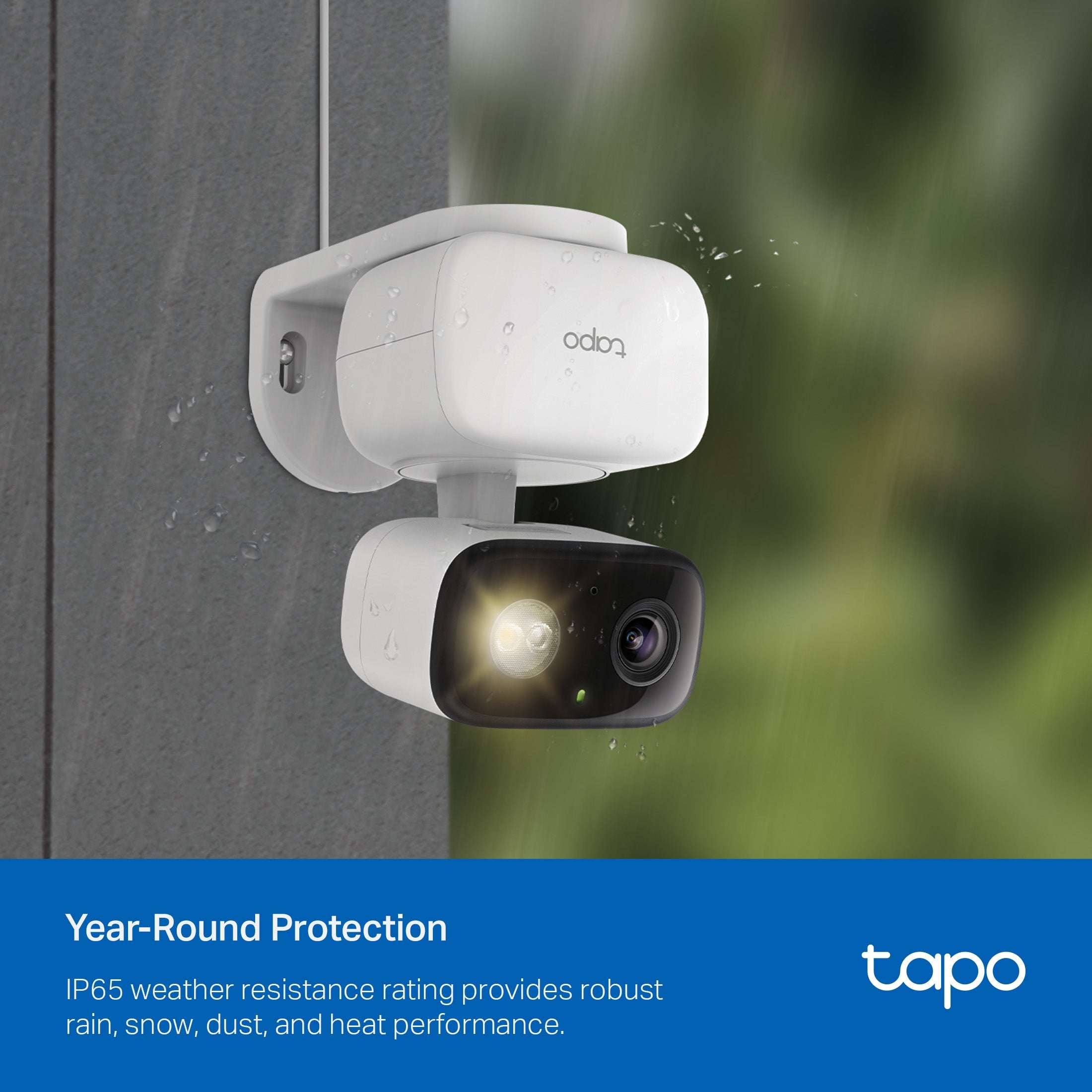 TP-Link Tapo TCW30 Indoor/Outdoor HD Security Camera with Pan/Tilt, Sound & Light Alarm, AI Detection & Local Storage — Enjoy 24/7 Coverage with No Subscription Costs