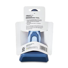 Vibrant Life undercoat deshedding tool in retail blister package, blue head