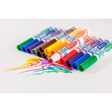 Broad line washable markers set with multicolor tips and ink strokes