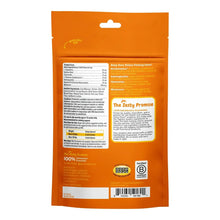 Cat calming bite treats back-of-pouch label with ingredients and barcode