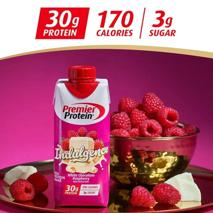 Premier Protein 30g High Protein Shake, Indulgence White Chocolate Raspberry 11 fl. oz., 15 pk. - USA MEGA SHOP