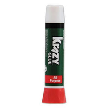 Krazy Glue all-purpose clear-drying super glue squeeze bottle, red cap