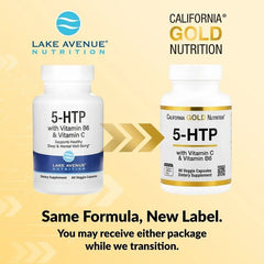 California Gold Nutrition, 5-HTP with Vitamin B6 & Vitamin C, 60 Veggie Capsules - USA MEGA SHOP