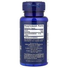 Life Extension DHEA bottle, back label Supplement Facts, 15 mg per capsule