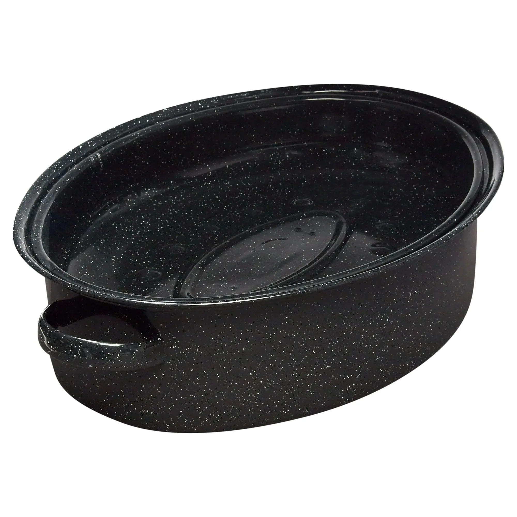 Granite Ware 18" Covered Oval Roaster, 15 Pound Capacity, Roasting Pan