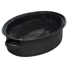 Granite Ware 18" Covered Oval Roaster, 15 Pound Capacity, Roasting Pan