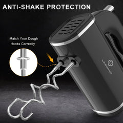 LINKChef Hand Mixer, 450W Turbo Electric Handheld Mixer, 5 Speed Electric Mixers for Kitchen (Black) - USA MEGA SHOP
