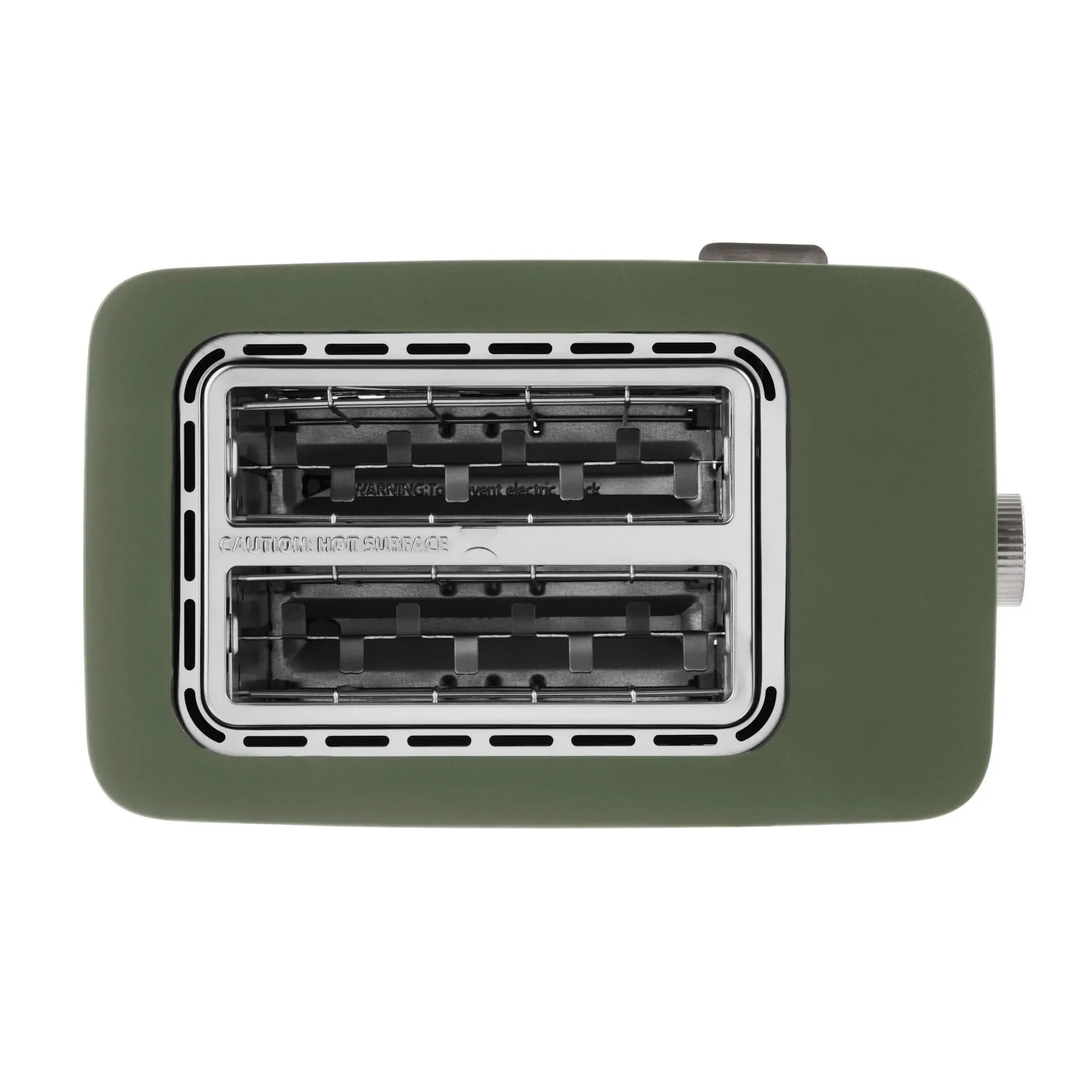Thyme & Table 2-Slice Toaster, Extra-Wide Slots with Removable Crumb Tray, Dusty Moss - USA MEGA SHOP