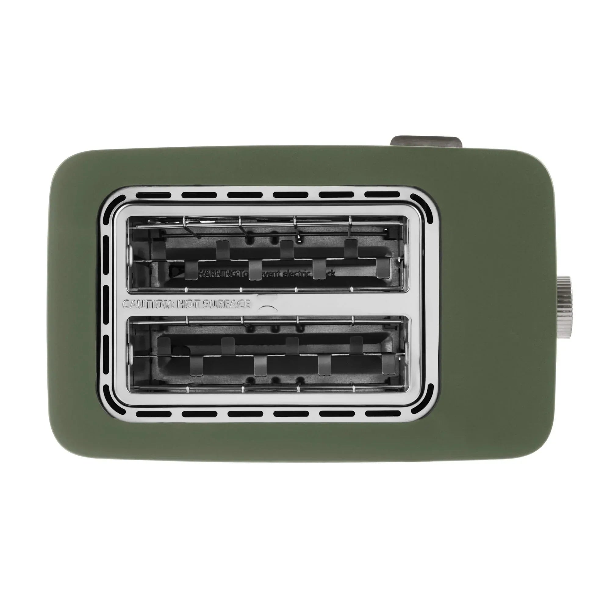 Thyme & Table 2-Slice Toaster, Extra-Wide Slots with Removable Crumb Tray, Dusty Moss