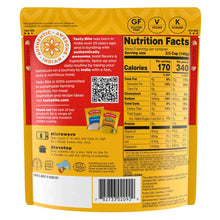 Back of organic chickpea tikka masala pouch with nutrition facts and ingredients