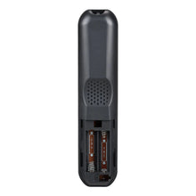 onn. universal remote rear view with battery compartment and contact ports