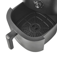 Air fryer basket with perforated cooking tray and circular center