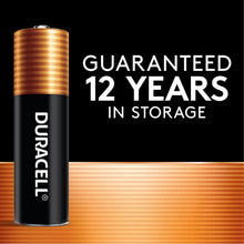 Duracell AA alkaline battery with copper top and black body
