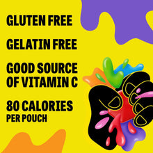 Gushers gluten free, gelatin free fruit snack value pack, 80 calories per pouch