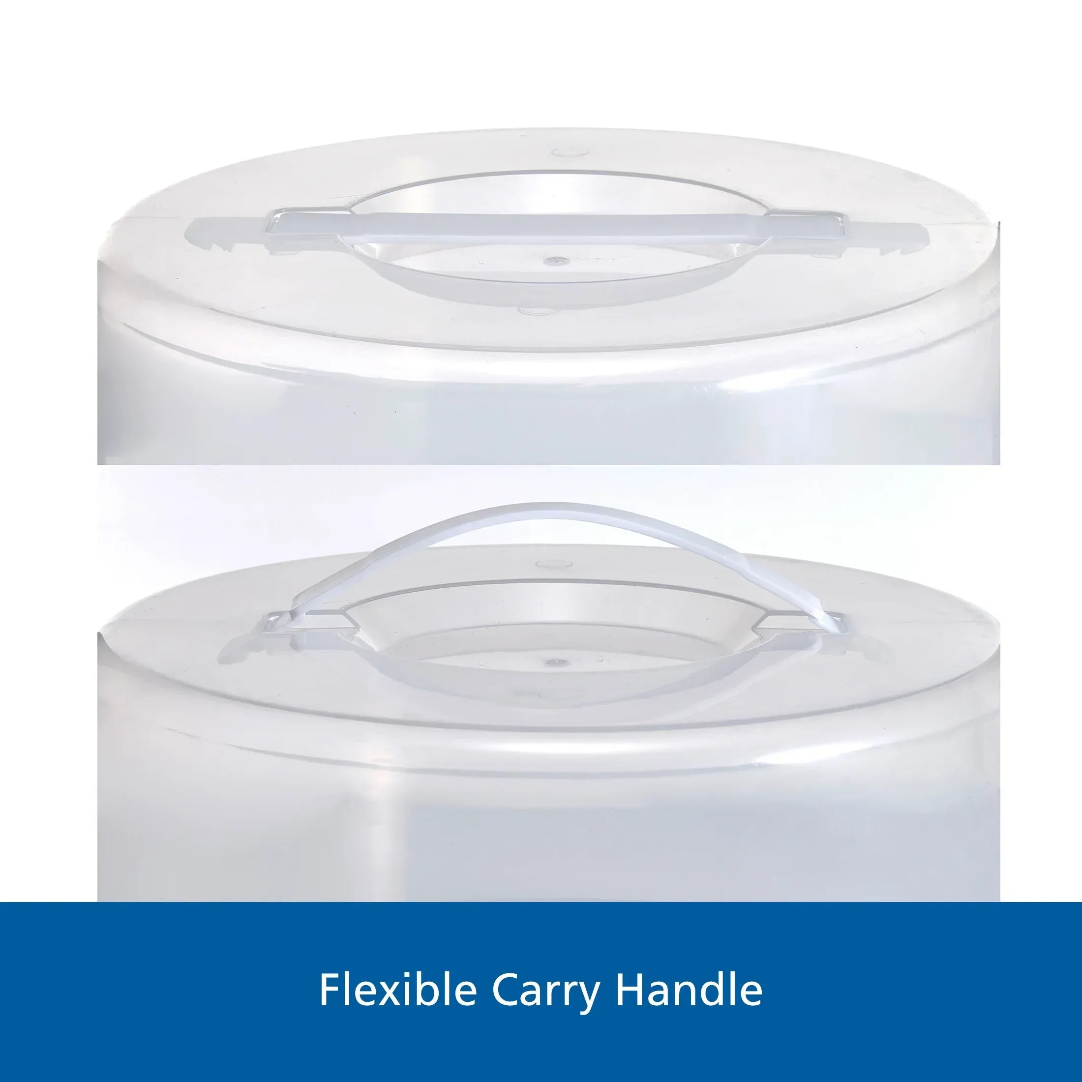 Mainstays 12 inch Clear Cake Carrier with 2pk 9 inch Gray Round Pans, Carbon Steel