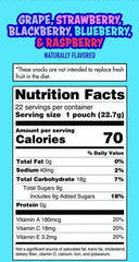 Dole Fruit Snacks, Mixed Berries Flavored, Big 9 Allergen Free, Dye Free, Gluten Free, Gelatin Free, Lunch Snacks 22 Count